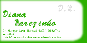 diana marczinko business card